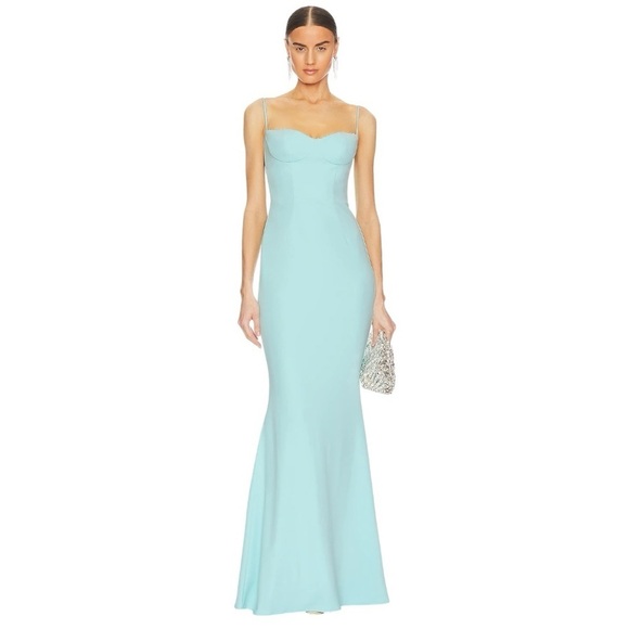 Katie May Sky Blue Yasmin Maxi Dress Gown Women’s US L - Picture 1 of 10